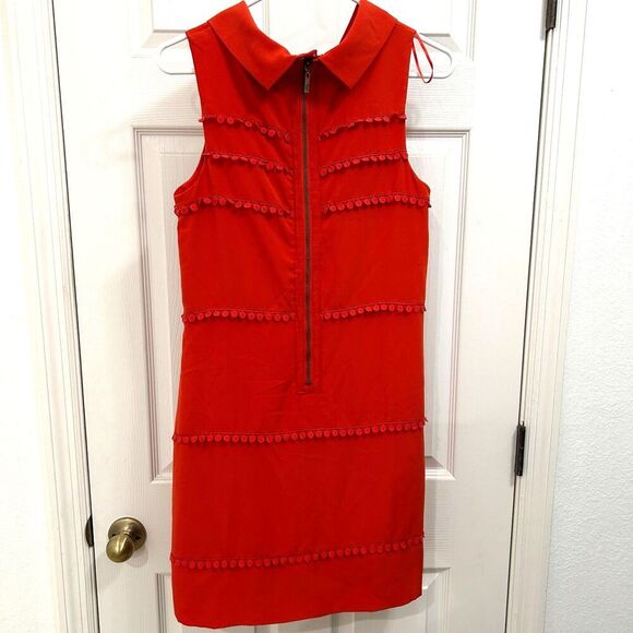 Jessica Simpson Spring Summer Dress Orange Size 4 Zip Closure Back - Picture 2 of 5